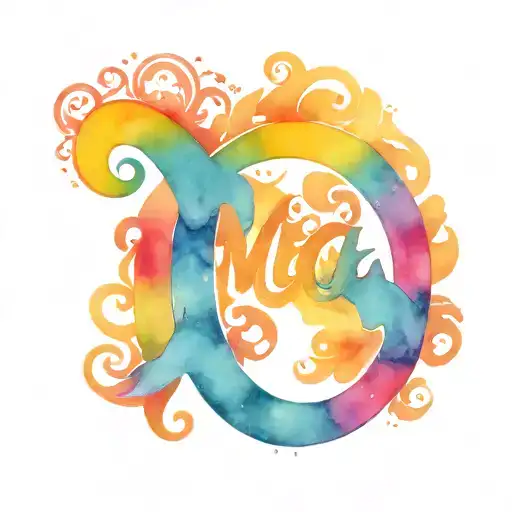 Mia In Rainbow Script