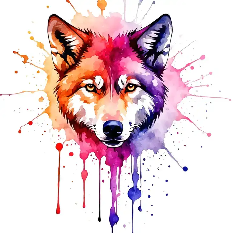 Wolf Paint Splatter