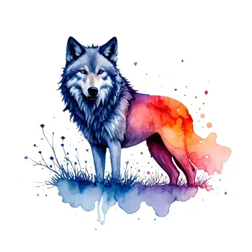 Wolf Body Fading Into Paint
