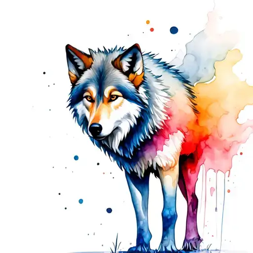 Wolf Body Fading Into Paint