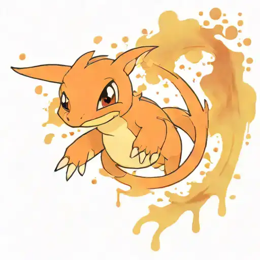 Houston Texans Logo With Charmander From Pokemon