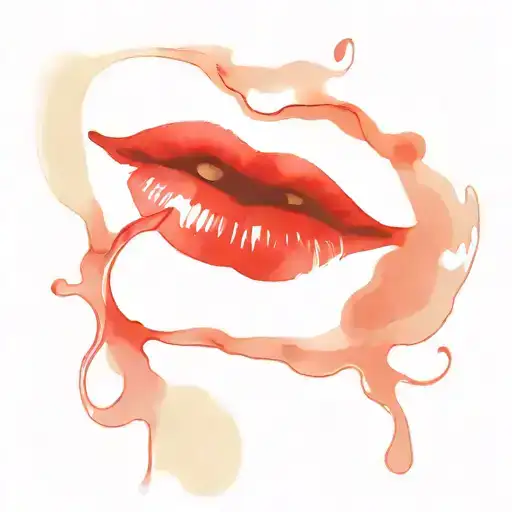 Women Lip Red