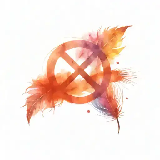 Neurodiversity Tattoo Featuring Infinity Sign And A Feather