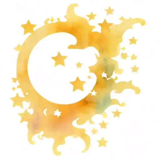 Sun Moon Stars Scattered