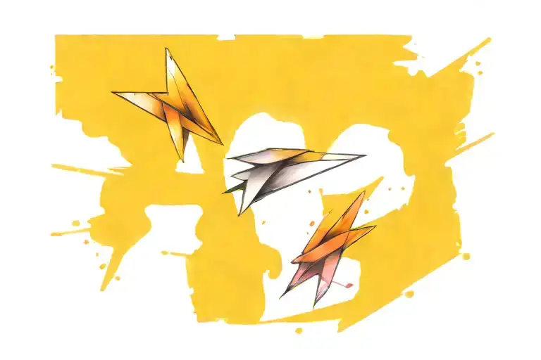 2 Paper Airplanes Flying Breast Cancer Ribbon Intertwined