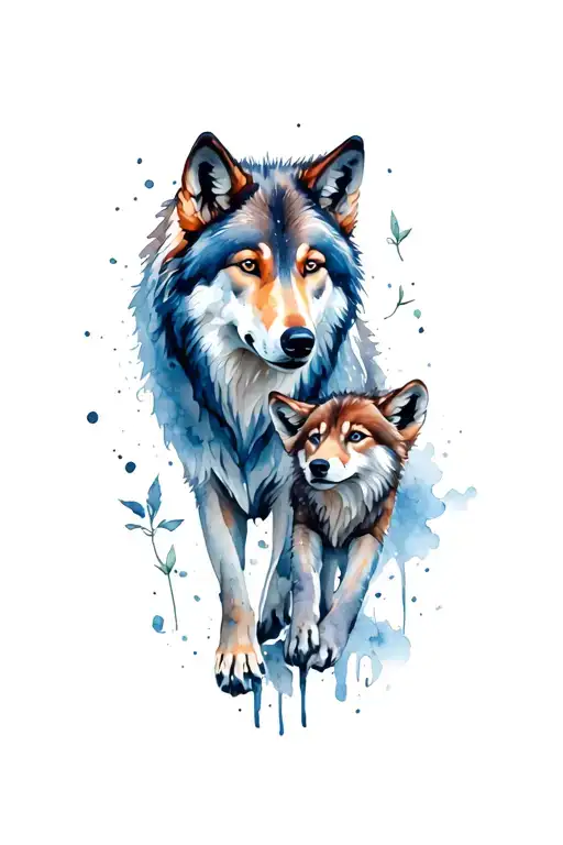 Patronus Wolf With Cubs