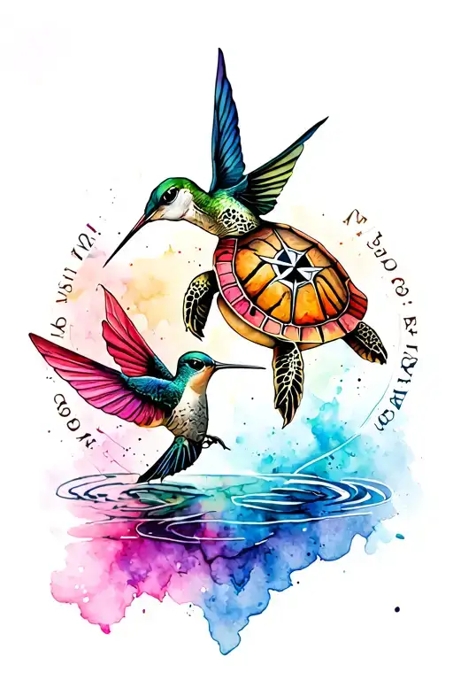 Turtle And Hummingbird Compass