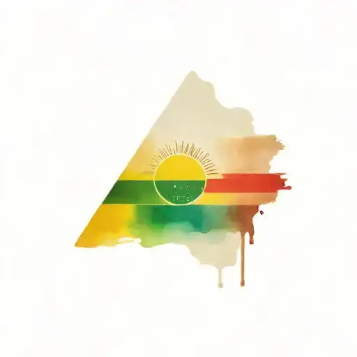 Long Rectangle With Ecuadorian Flag In It And Rainbow Flag And The Learn Symbol