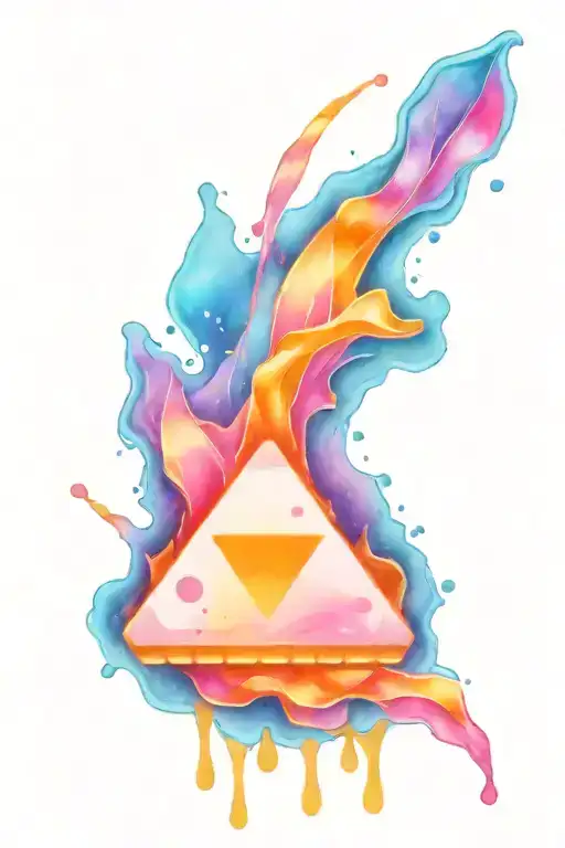 Cyberpunk Chips With Pink-blue Iridescence