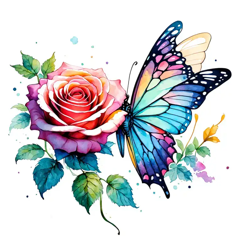 Rose Butterfly And Fairy Holding