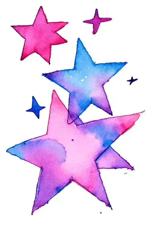 Stars Outlined In Color