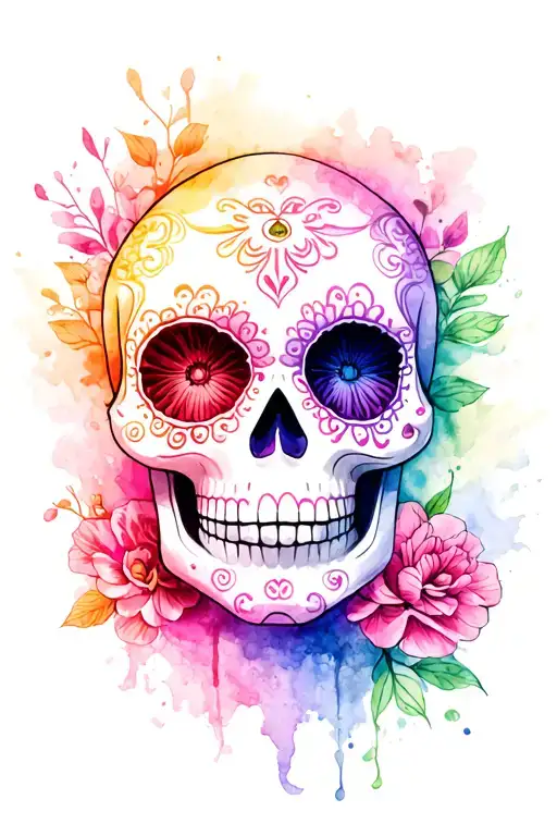 Smile Now Cry Later Sexy Sugar Skull Surrounded