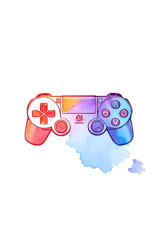 Playstation Buttons Symbolizing Tattoo