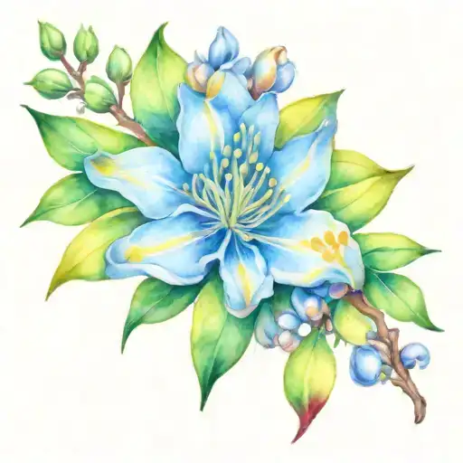 Yellow Jessamine And Mountain Laurel Flower