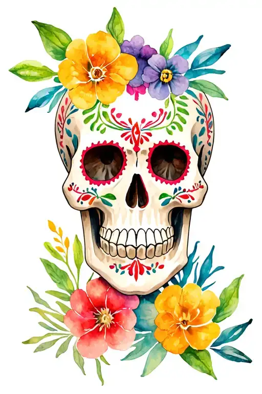Colourful Mexican Skull