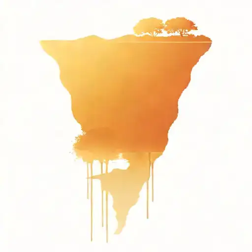 Trompe L'oeil Landscape With Overflowing Water