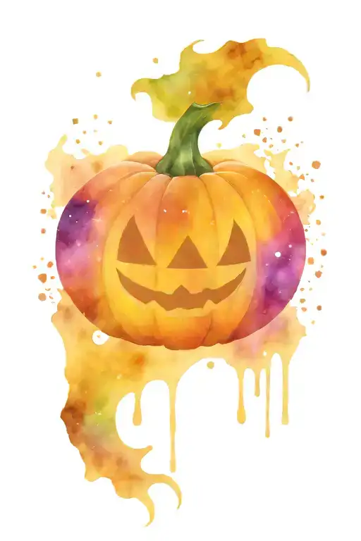 Galaxy Filled With Stars Forming The Shape Pumpkin