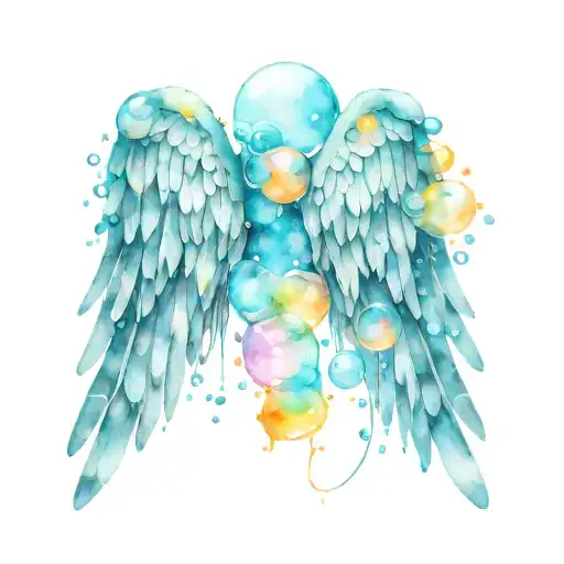Bubbles And Angel Wings
