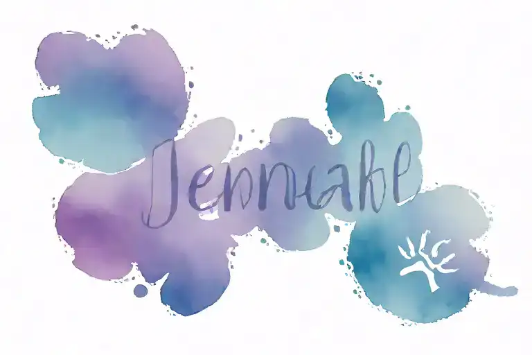 Dog Name Jennah With Paw Print