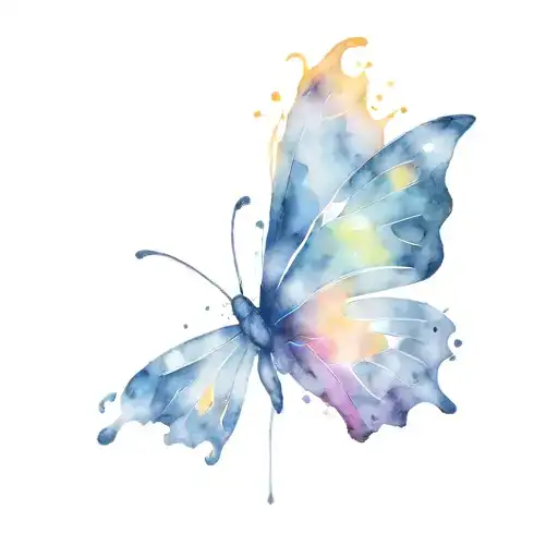 Broken Heart With Butterfly Flying