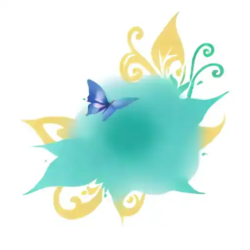 Combine A Purple Butterfly And A Sunflower With Musical Symbols