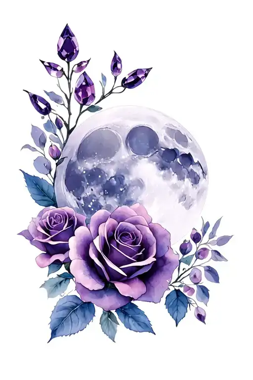 Wolf Moon Roses Amethyst