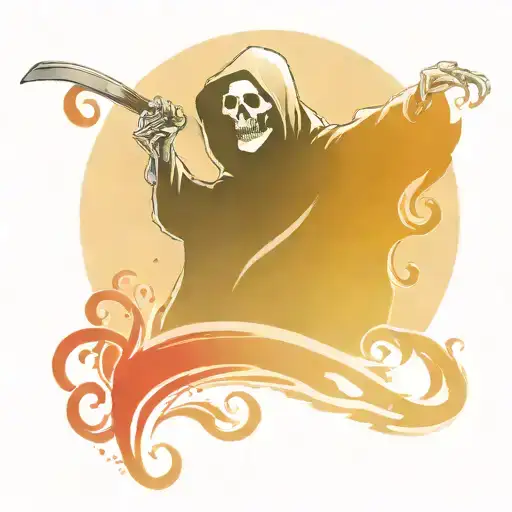 Grim Reaper Holding A Sycth