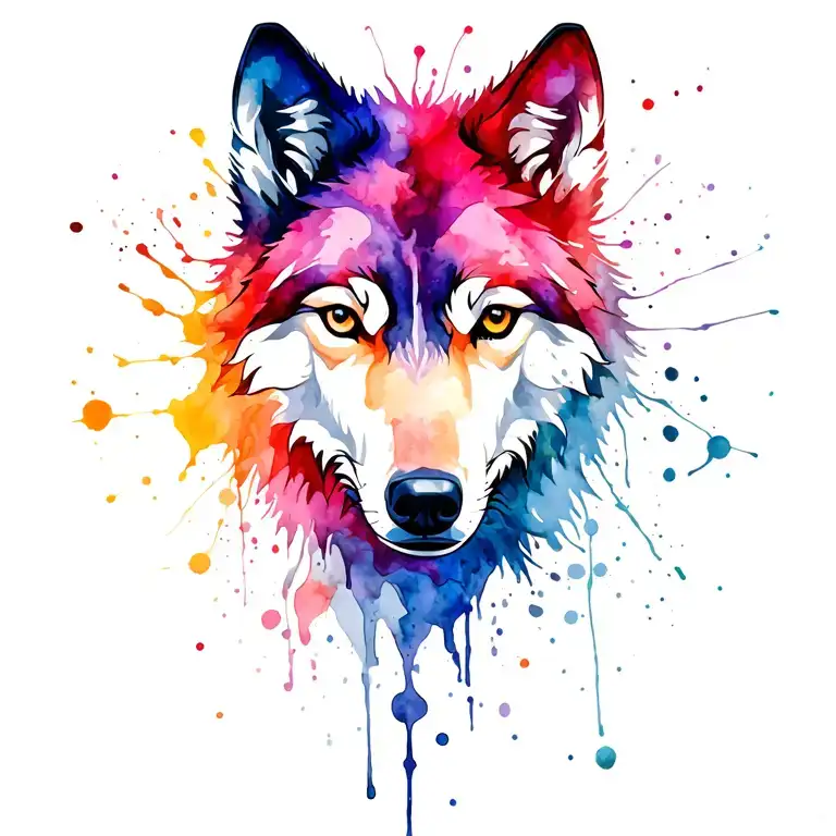 Wolf Paint Splatter
