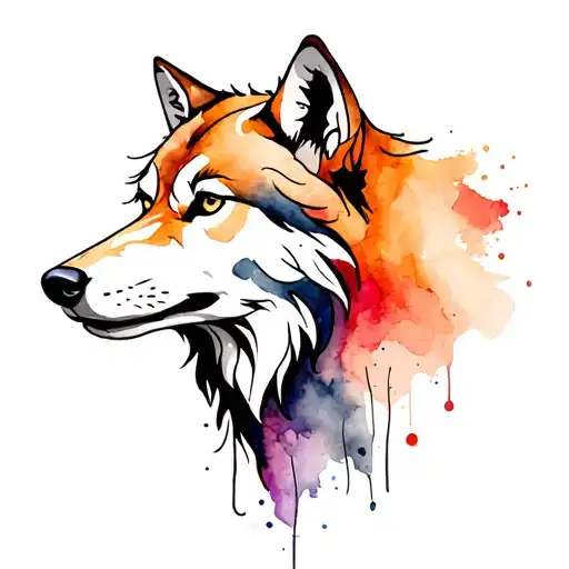 Wolf Head With Shadow Fur