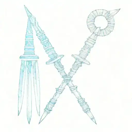 A Pair Of Egyptian Spears