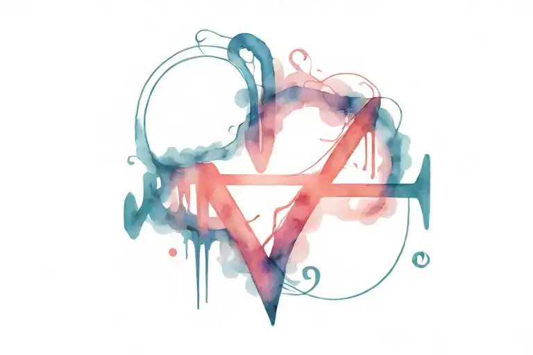 Heartbeat Line With Ns Letters