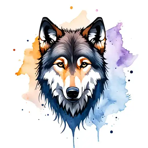 Wolf Head With Shadow Fur