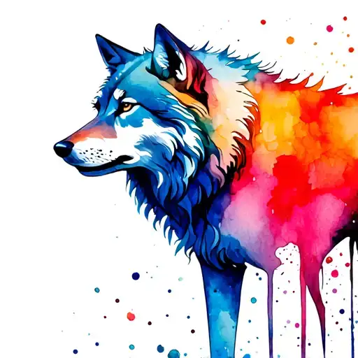 Wolf Body Fading Into Paint