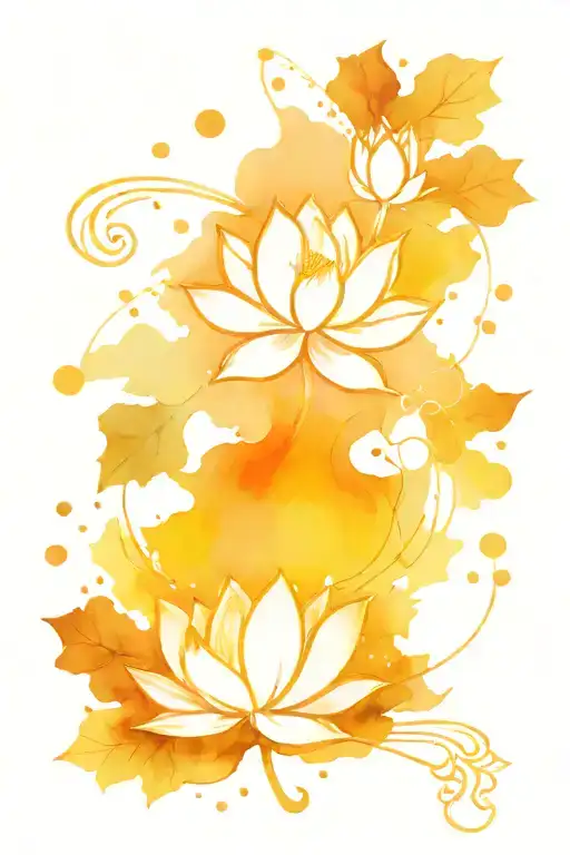 Lotus Flower Semi Colon Virgo Constellation Intertwined