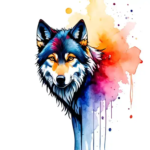 Wolf Body Fading Into Paint