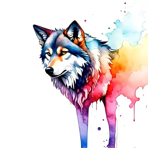 Wolf Body Fading Into Paint