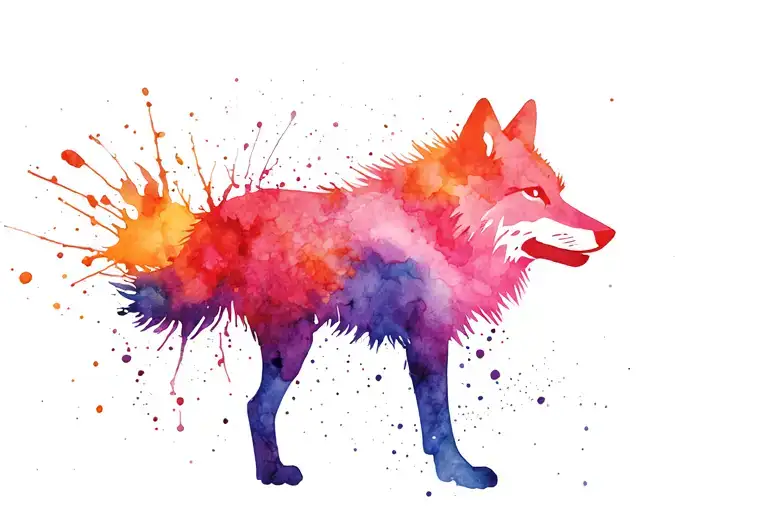 Wolf Paint Splatter