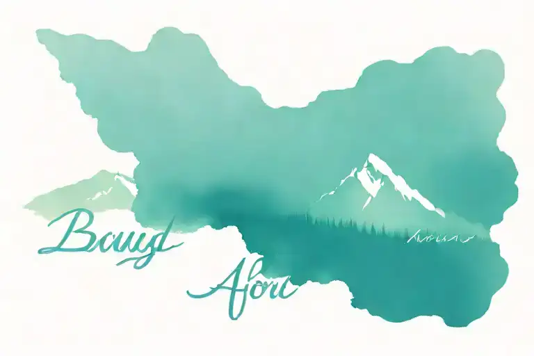 Band With Words Written Inside Surrounded My Mountain Range