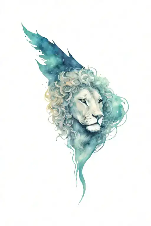 A Woman With Curly Hair Who Loves A Lion In Her Bosom And A North Star Around Her