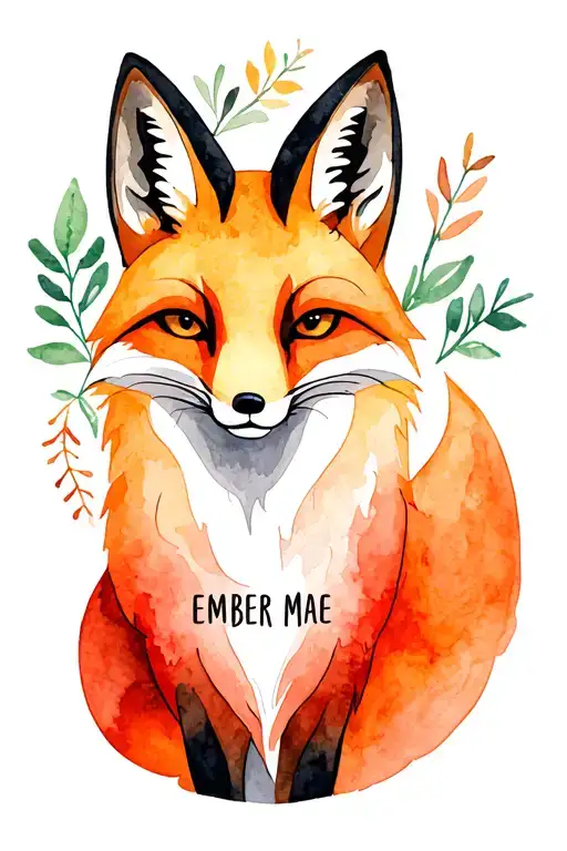 Fox With Name 'Ember Mae'