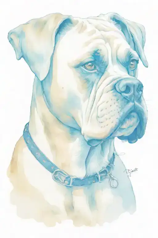 White Boxer Dog