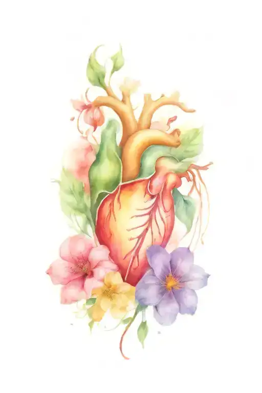 Heart Made Of Flowers Intertwined Symbolizing Your Love