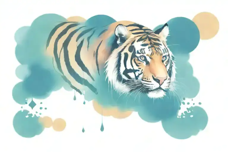 Tiger And Rain Clouds