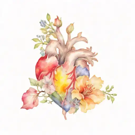 Heart Made Of Flowers Intertwined Symbolizing Birth Flowers