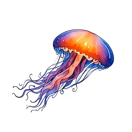 Jelly Fish Long Tentacle