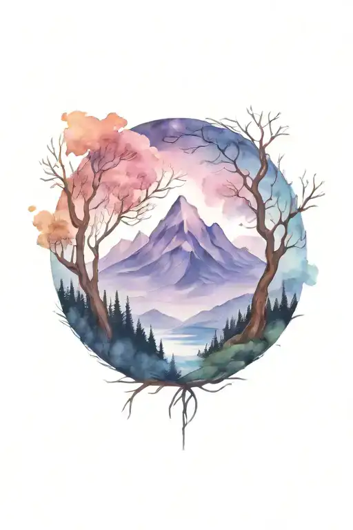 The Karmic Knot Roots Surrounded My Mountain