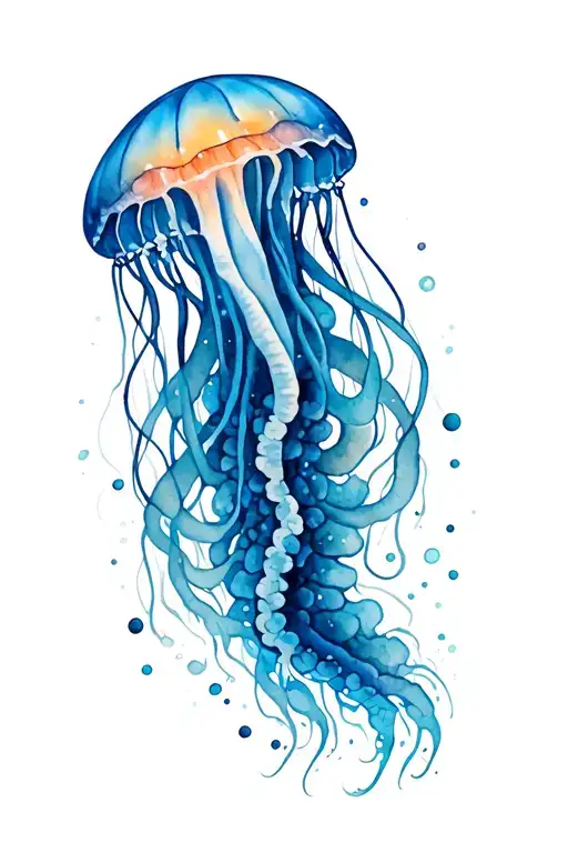 Jelly Fish Long Tentacle