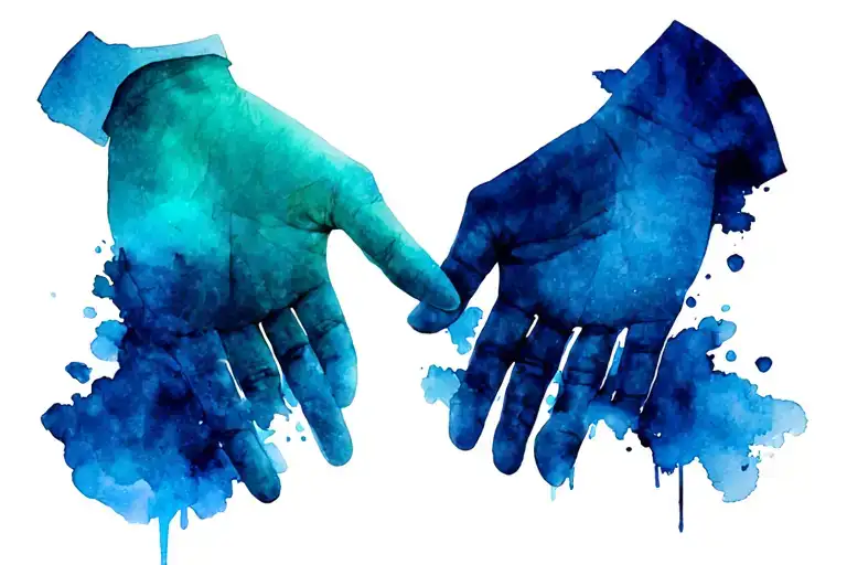 Rip Brother Holding Hands Looking