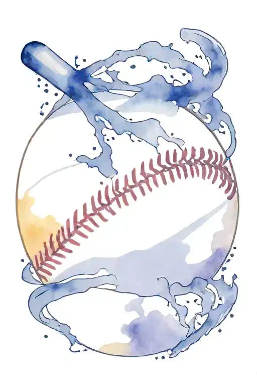 Baseball Ball Silhouette Cover By Flame