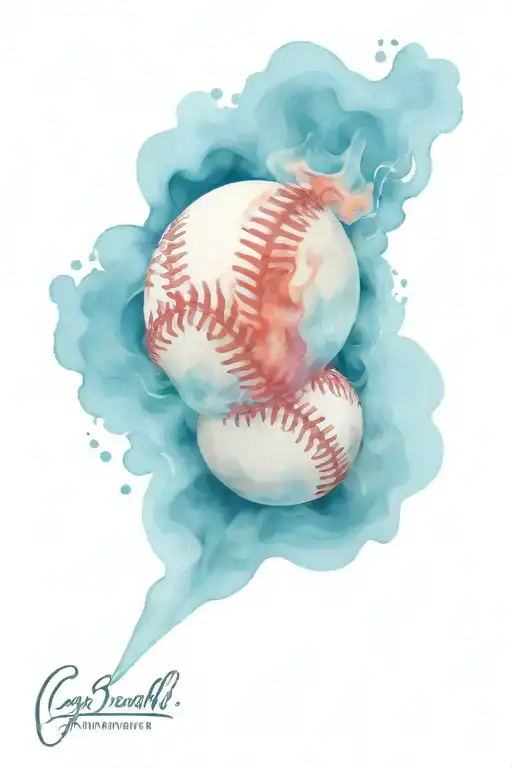 Baseball Ball Cover By A Flame